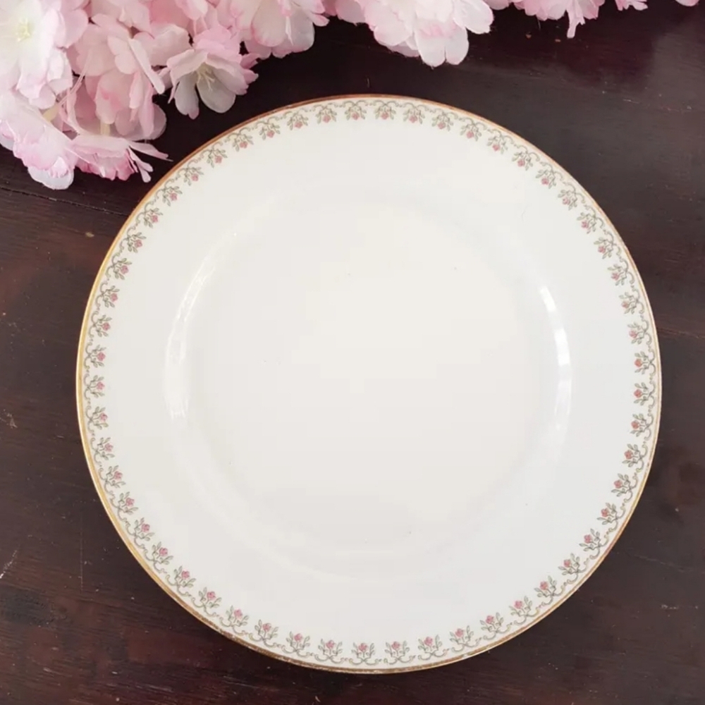 Vintage Haviland Limoges Salad Plates: Pink Flower Garland, Eaton's Canada